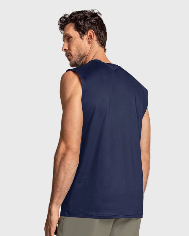 Camiseta manga sisa deportiva y de secado rápido para hombre