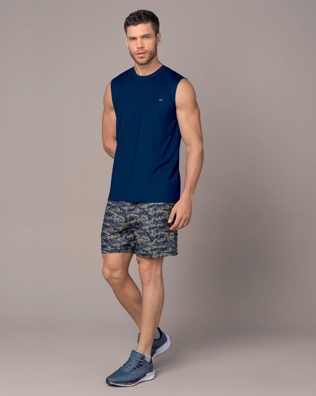 Camiseta manga sisa deportiva y de secado rápido para hombre