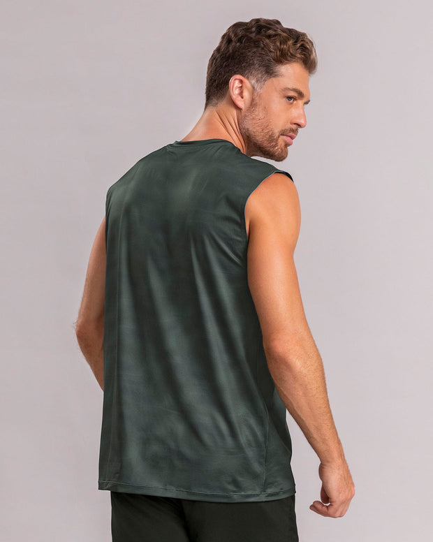 Camiseta manga sisa deportiva y de secado rápido para hombre