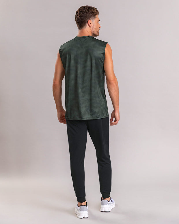 Camiseta manga sisa deportiva y de secado rápido para hombre
