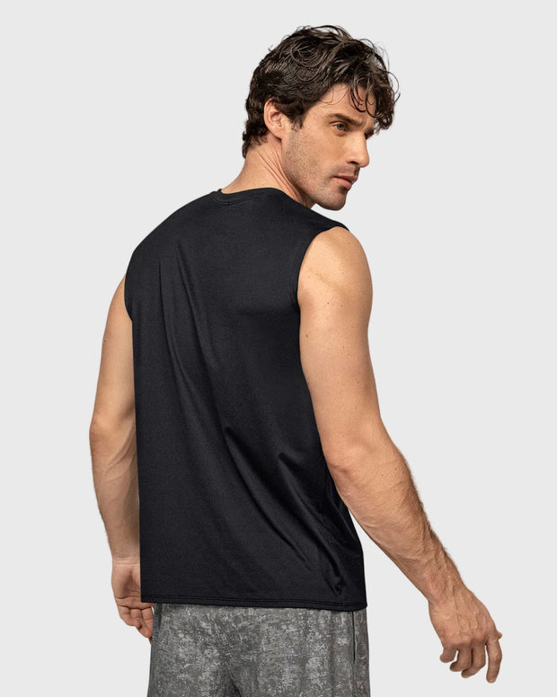 Camiseta manga sisa deportiva y de secado rápido para hombre