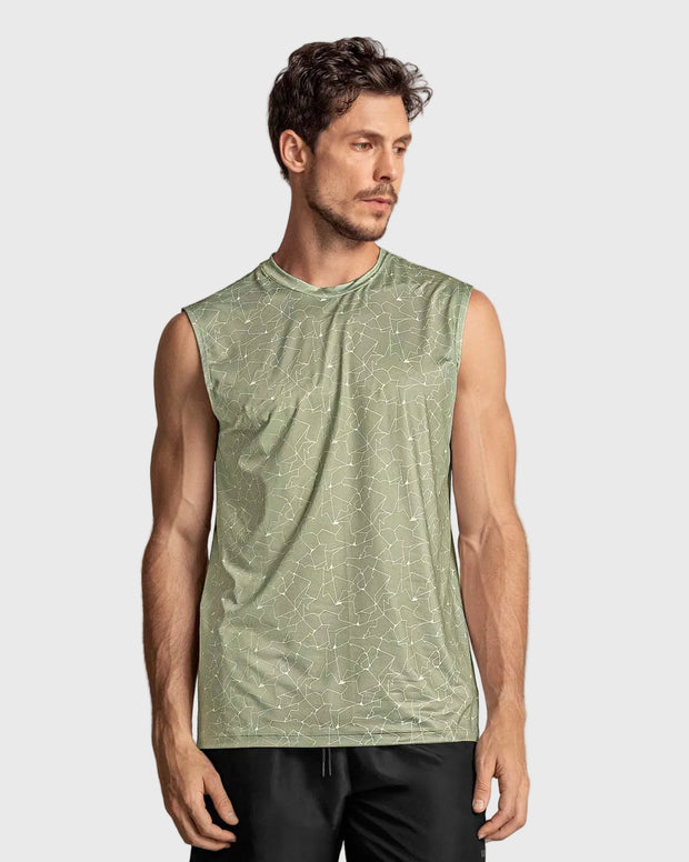 Camiseta manga sisa deportiva y de secado rápido para hombre