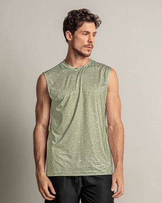 Camiseta manga sisa deportiva y de secado rápido para hombre#color_a78-estampado-verde