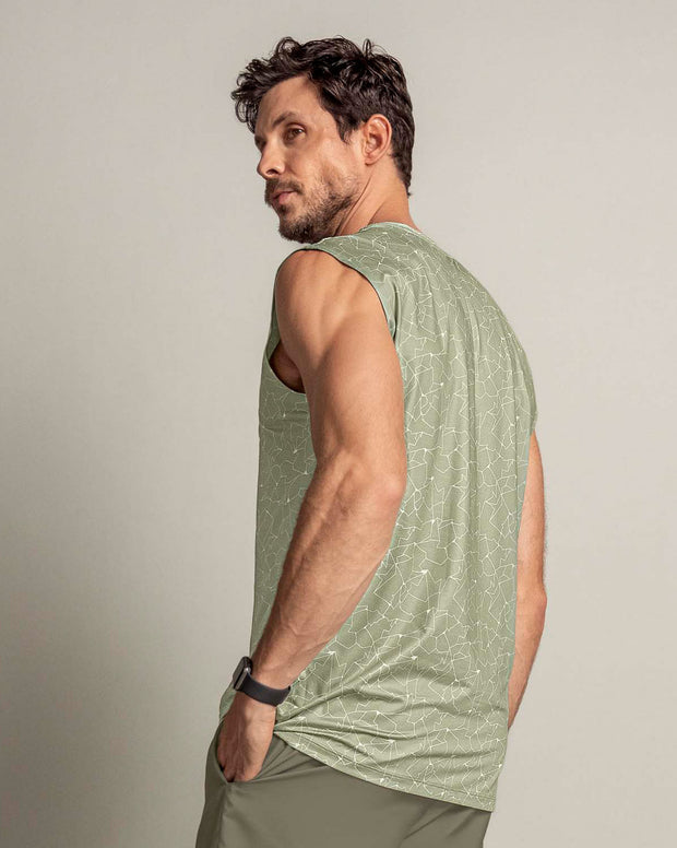 Camiseta manga sisa deportiva y de secado rápido para hombre