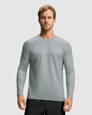 Camiseta deportiva masculina manga larga con protección UV#color_709-gris-claro
