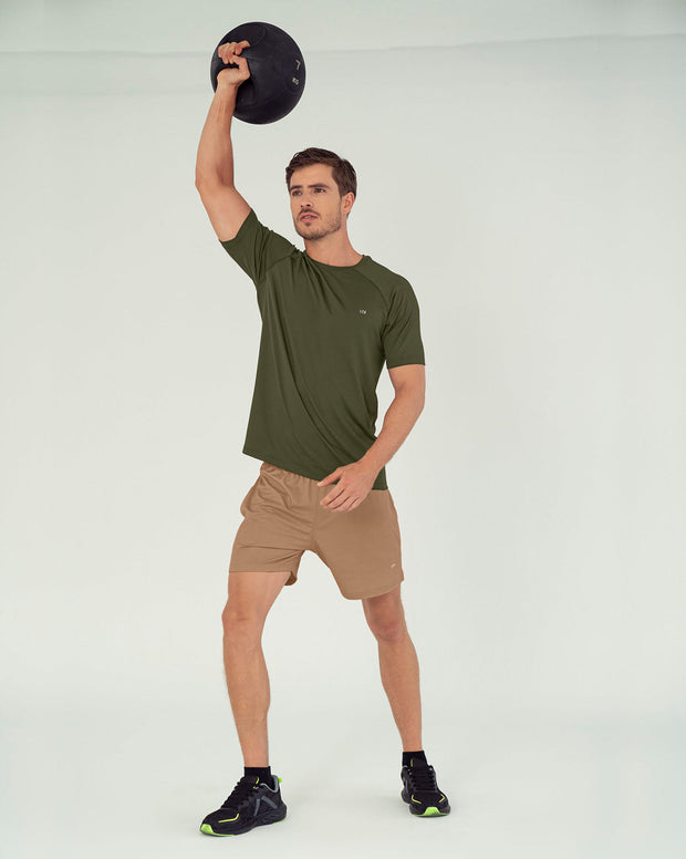 Camiseta deportiva con tela texturizada y transpirable