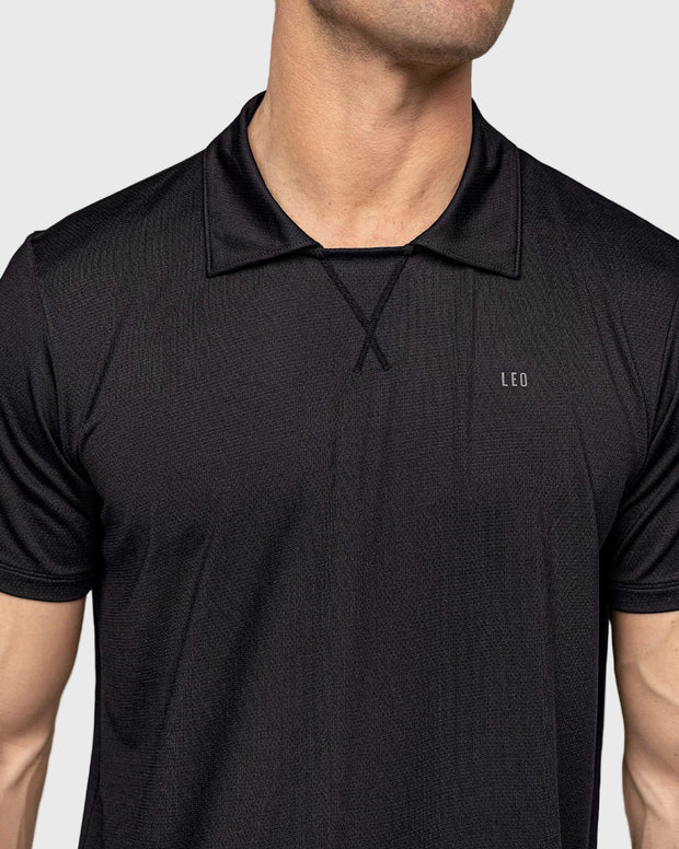 Camiseta deportiva transpirable con cuello tipo polo