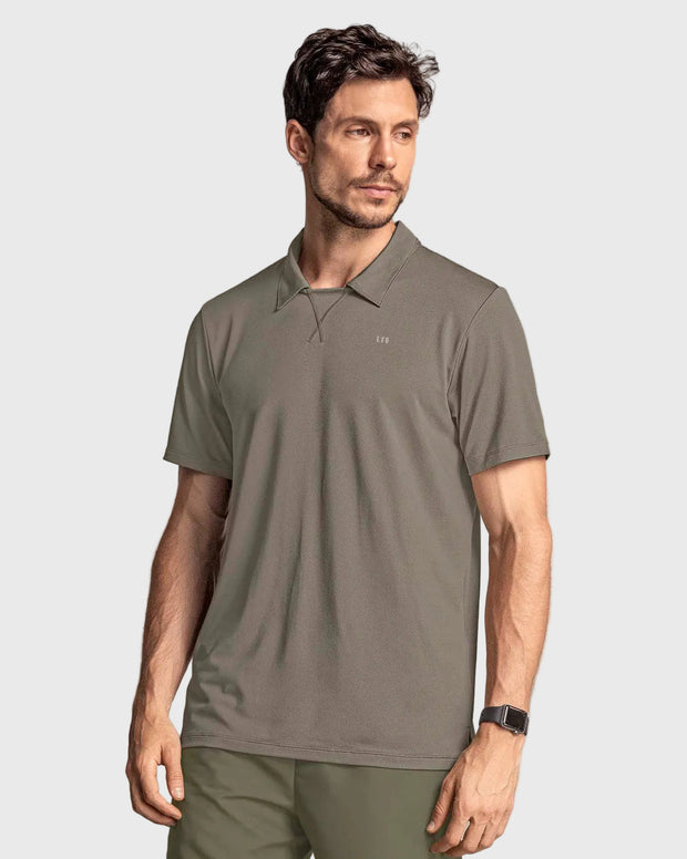 Camiseta deportiva transpirable con cuello tipo polo