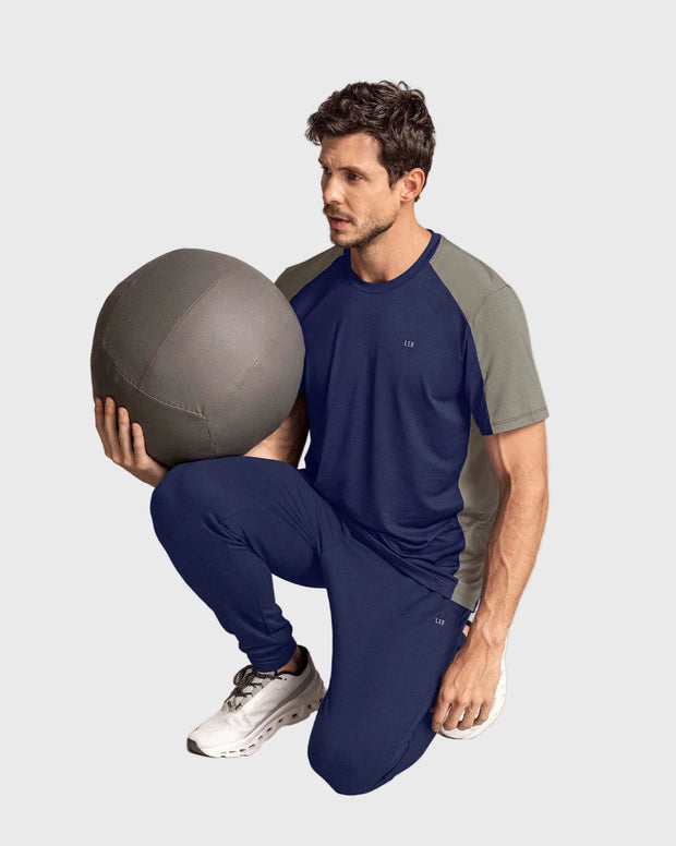 Camiseta deportiva masculina manga corta