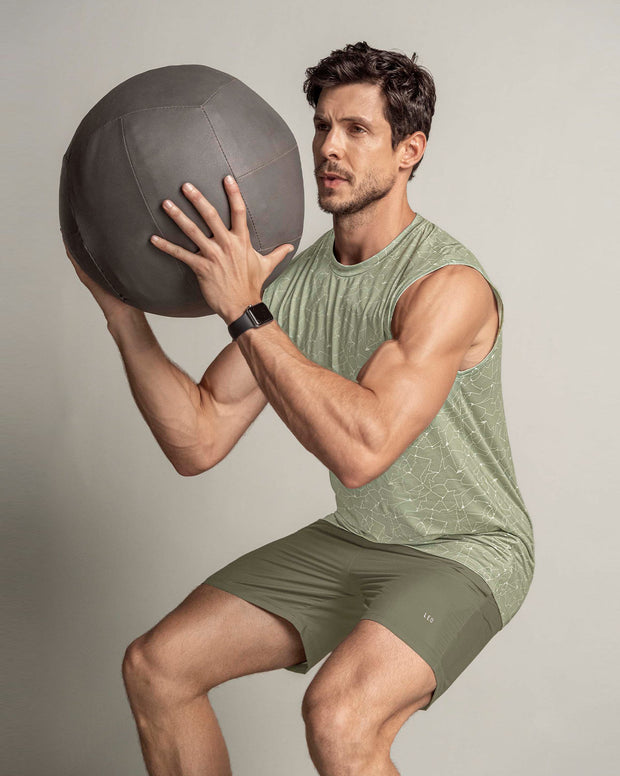 Pantaloneta deportiva con bolsillos funcionales