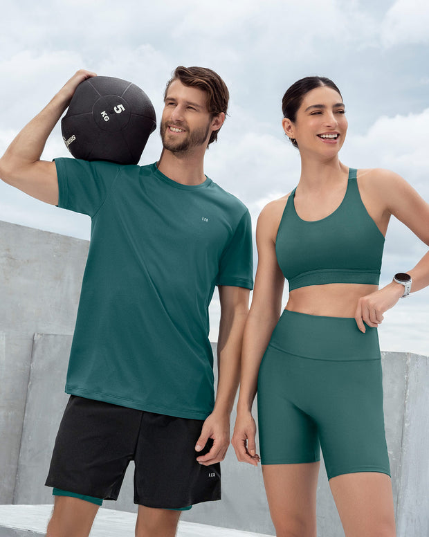 Pantaloneta deportiva con bolsillo lateral con bóxer interno