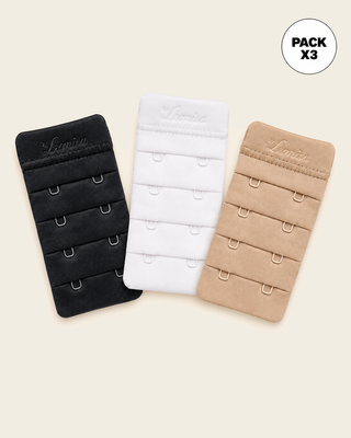 Paquete x 3 extensores anchos de brasier#color_999-blanco-negro-cafe-claro