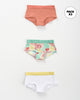 Paquete x 3 panties tipo hipster en algodón suave para niña#color_s46-coral-estampado-blanco