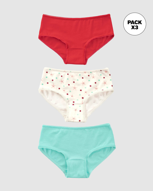 Paquete x3 panty clásico para niña