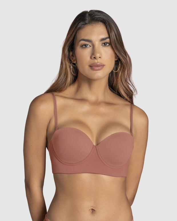 Brasier strapless de realce suave
