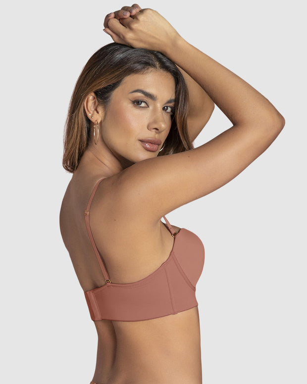 Brasier strapless de realce suave
