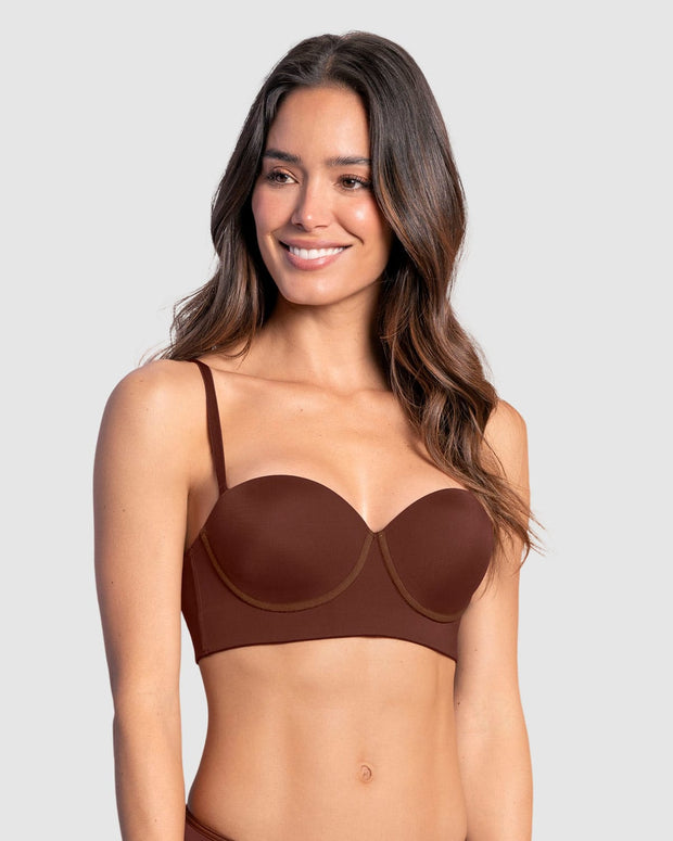 Brasier strapless de realce suave