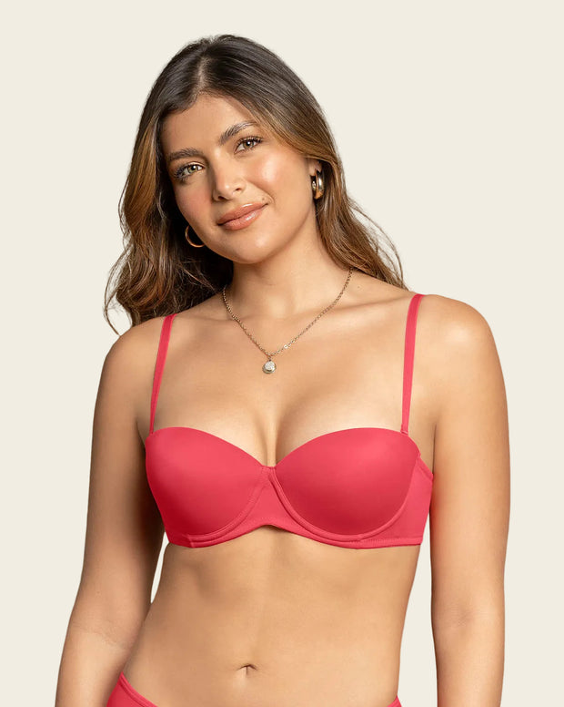 Brasier strapless con arco de realce suave