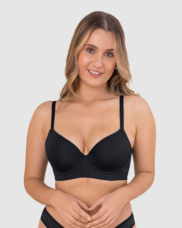 Brasier triangular de realce suave y espalda ancha