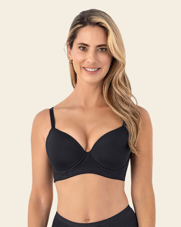 Brasier triangular de realce suave y espalda ancha