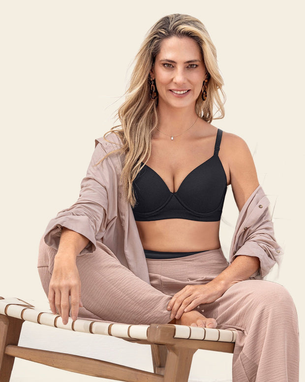 Brasier triangular de realce suave y espalda ancha