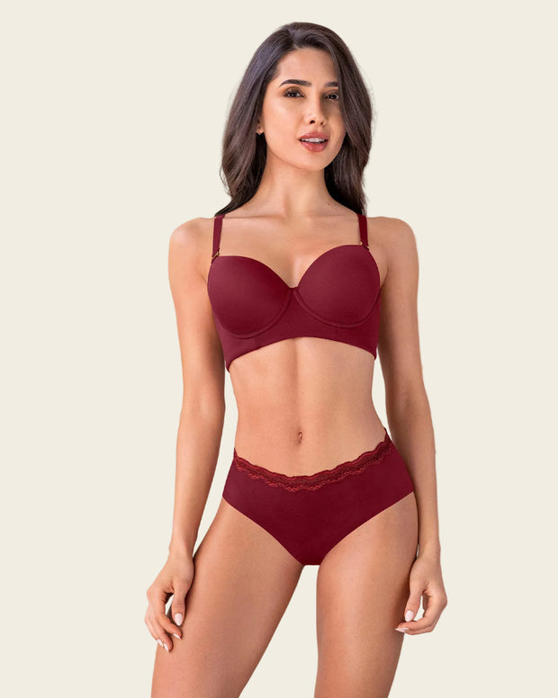 Brasier de realce alto copa lisa