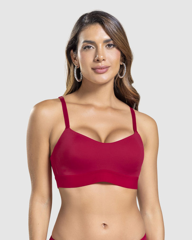 Brasier tipo top ultraliviano con copas internas fijas
