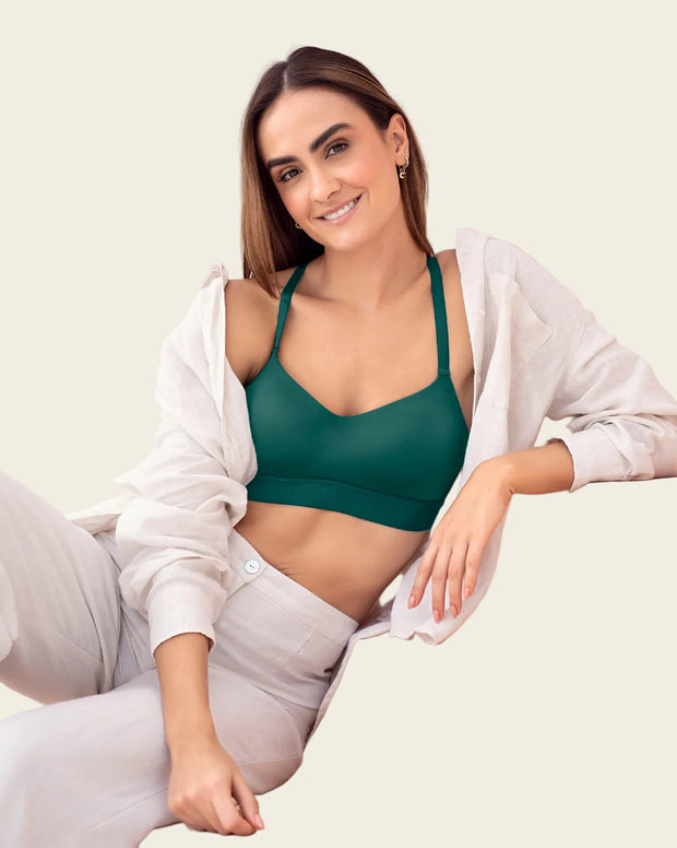 Brasier tipo top ultraliviano con copas internas fijas
