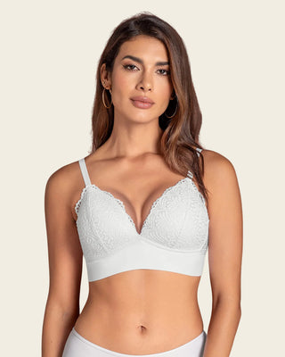 Brasier sin arco Liso y Encaje#color_000-blanco