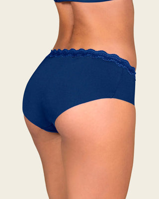 Panty hípster con encaje en cintura tiro medio#color_596-azul-oscuro