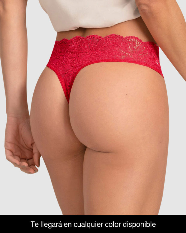 Tanga brasilera en encaje, te llegará en diseño disponible