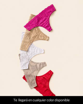Tanga brasilera en encaje, te llegará en diseño disponible#color_980-multicolores