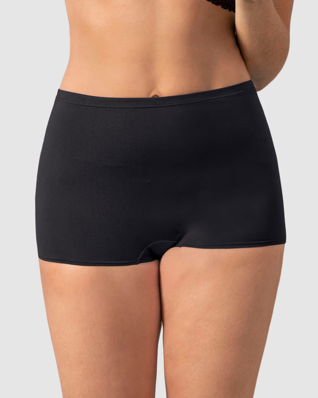 Bóxer tiro alto en tela lisa