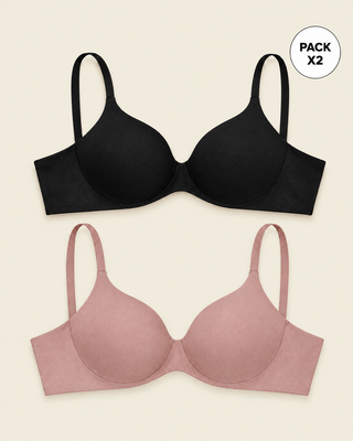 Paquete x 2 brasieres ultraligeros y suaves con copas en doble capa de tela#color_s01-palo-de-rosa-negro