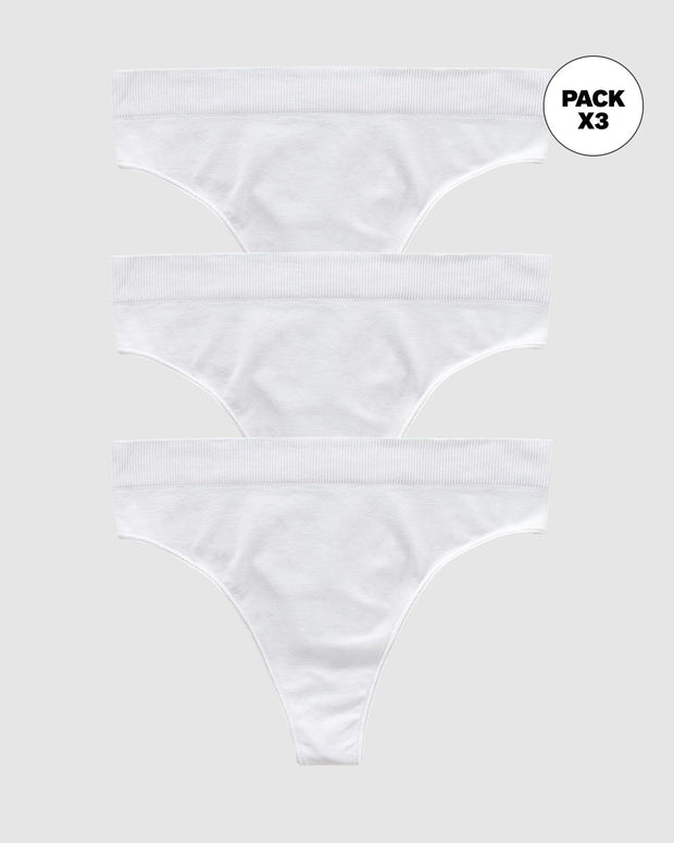 Paquete x3 brasileras tiro alto en tecnología seamless