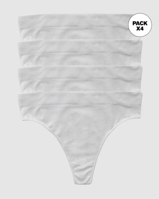 Paquete x 4 brasileras tiro alto en tecnología seamless#color_000-blanco