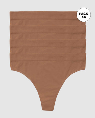 Paquete x 4 brasileras tiro alto en tecnología seamless#color_640-cafe-medio