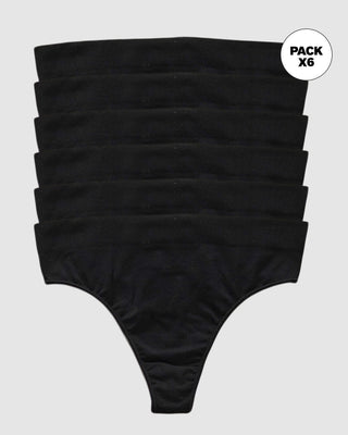 Paquete x 6 brasileras tiro alto en tecnología seamless#color_700-negro