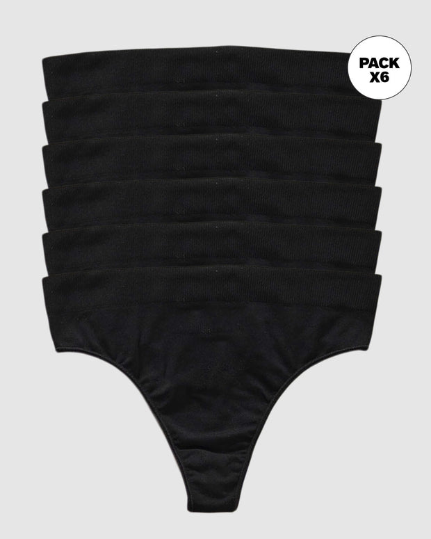 Paquete x 6 brasileras tiro alto en tecnología seamless