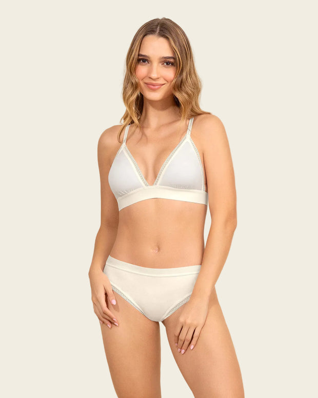 Paquete x 3 panties brasilera Liso + Encaje