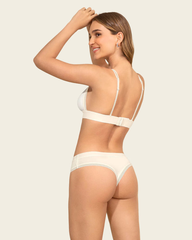 Paquete x 3 panties brasilera Liso + Encaje