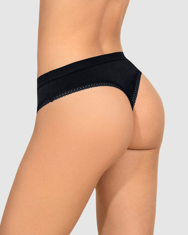 Paquete x 6 panties brasilera Liso + Encaje