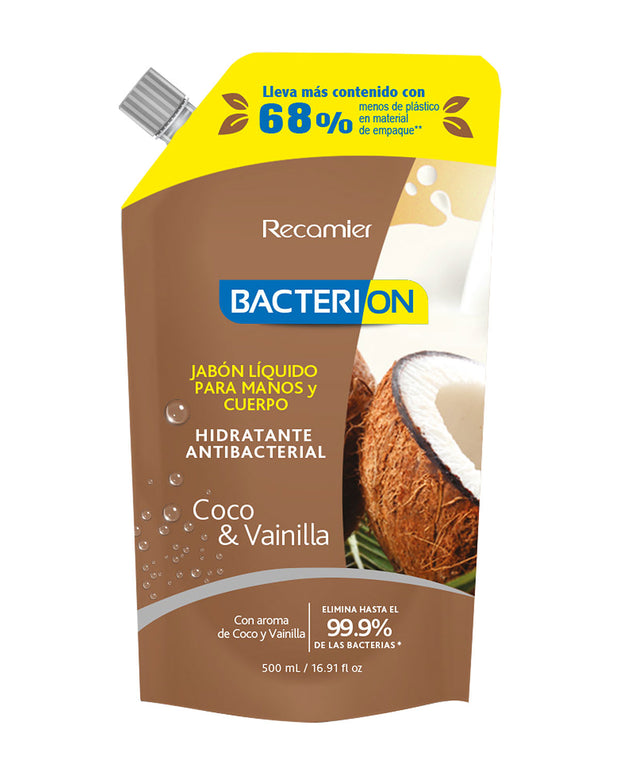 Bacterion Repuesto Jabón líquido Vainilla-Coco x 500ml