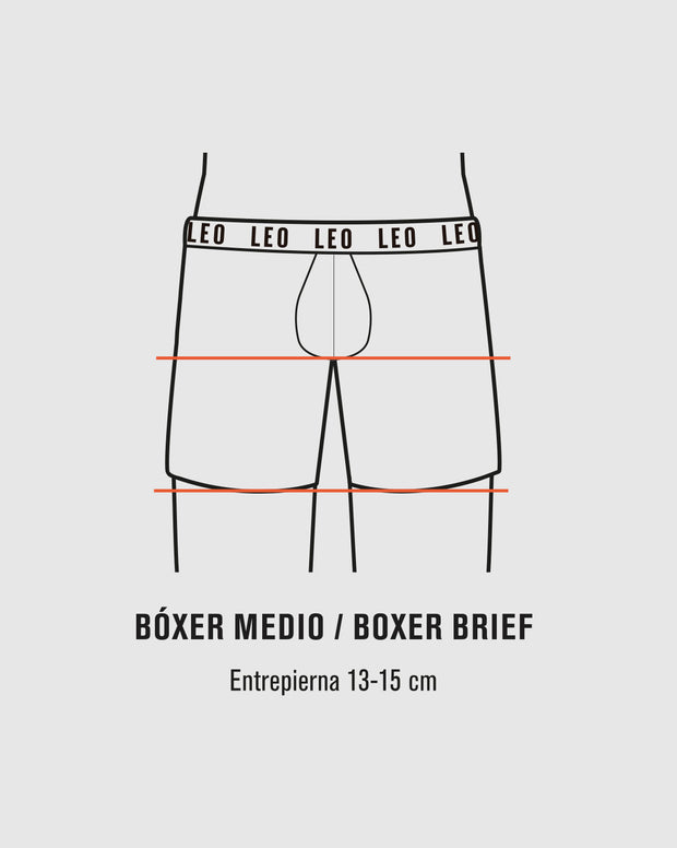 Bóxer medio diseño ergonómico ultrafresco y cómodo en microfibra