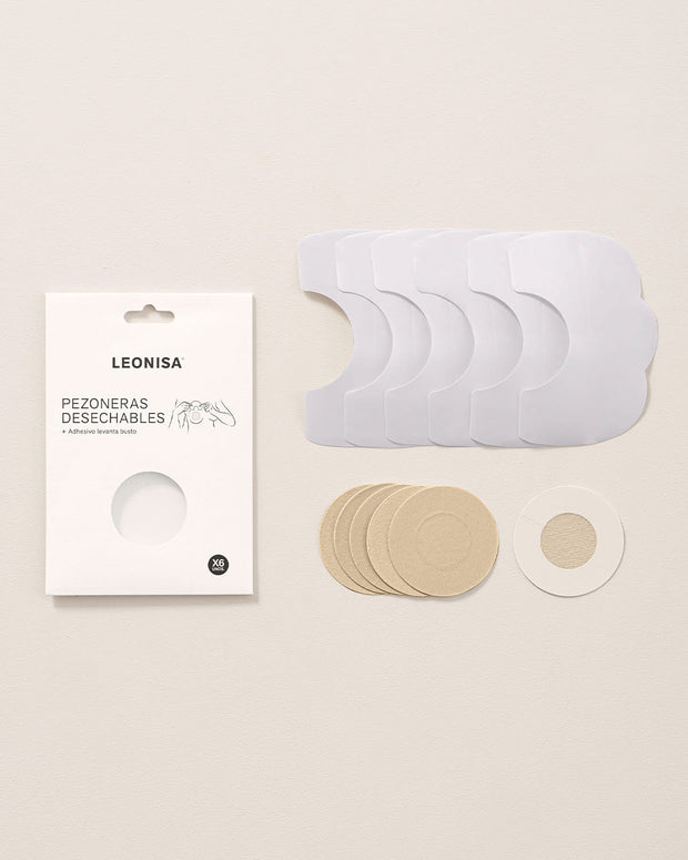 Pezoneras desechables + Adhesivo levanta busto x3 Pares