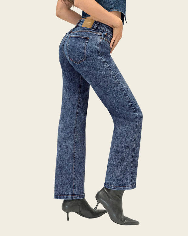 Jean bota recta para mujer