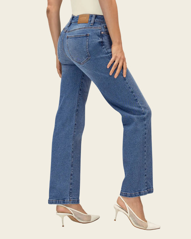Jean bota recta para mujer