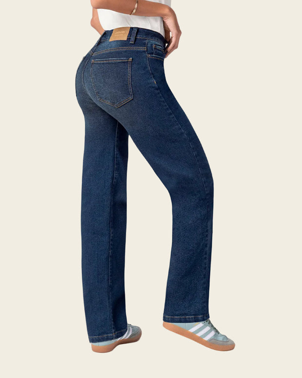 Jean bota recta para mujer
