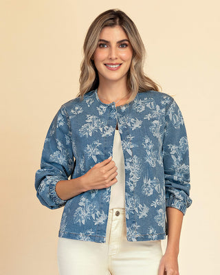 Chaqueta abierta en denim estampado#color_022-azul-claro