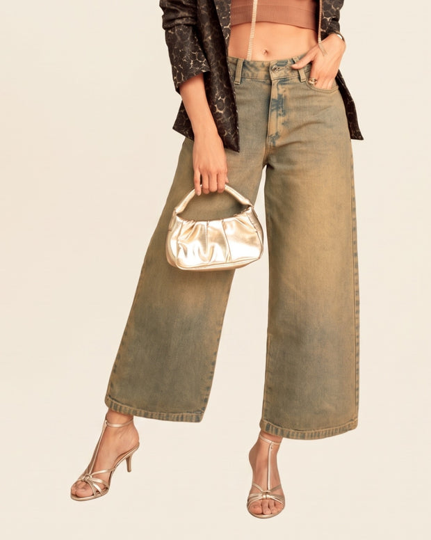 Jean bota amplia de largo crop